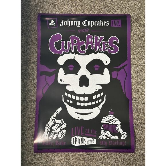 Rare Johnny Cupcakes Friend Club Misfits Fiend Spoof Poster 24”x36”